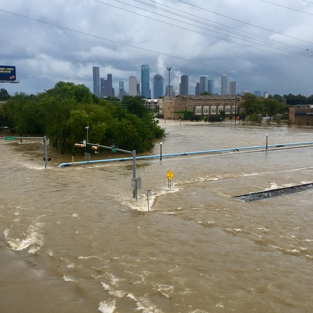 Houston Flood Yale Street I-10 Hurricane Harvey
